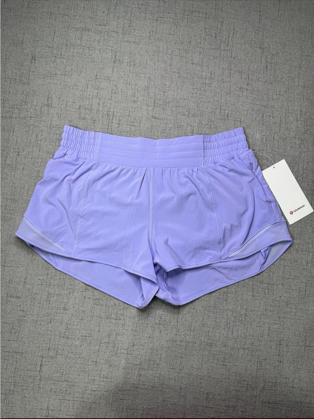 Lululemon Hotty Hot High Rise Athletic Shorts Lilac Smoke Size 12 NWT - Picture 5 of 11